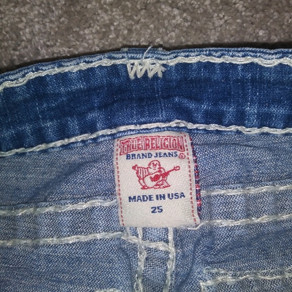 EUC True Religion Joey Cut Off Super T Shorts 25 - Picture 6 of 6